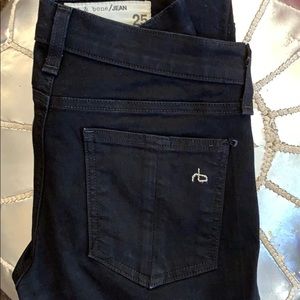 Rag & Bone Midnight Skinny Jeans with zipperdetail